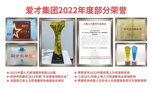 爱才集团获评2022浙江省人力资源服务五星级企业